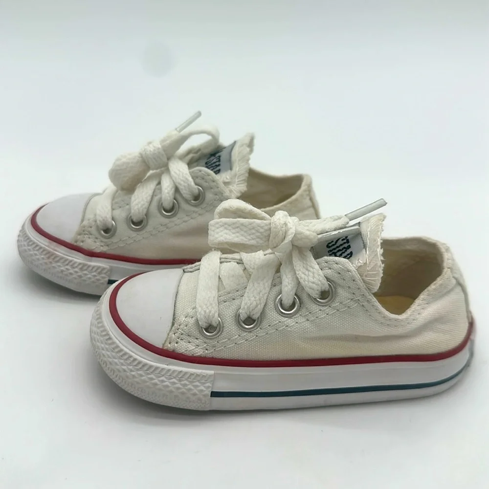 Size 5 Infant Converse CT RAVE OX Chuck Taylor All Star Optical White